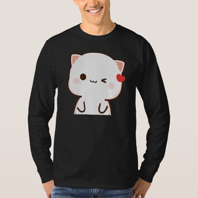 Camiseta Peach E Goma Mochi Cat (Frente)
