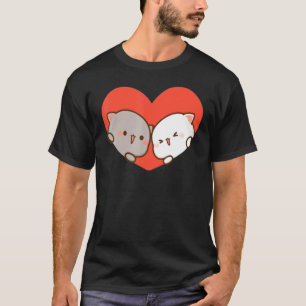 Camiseta Peach E Goma Mochi Cat Love