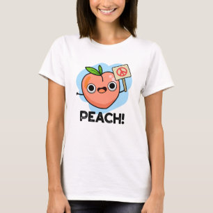 Camiseta Peach Funny Peace Fruta Pun