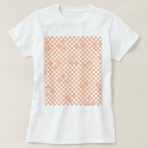 Peach Fuzz Cherry Gingham Patterno