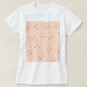 Camiseta Peach Fuzz Cherry Gingham Patterno