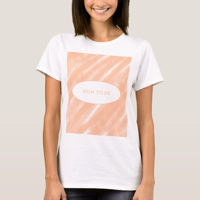 Camiseta Peach Fuzz Color Watercolor Abstrato Patterno (Frente)