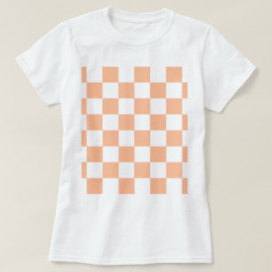 Camiseta Peach Fuzz Verificado Padrão Gingham