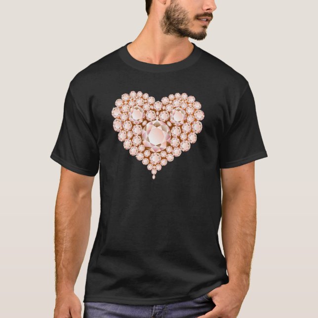 Camiseta Peach Heart Gems (Frente)