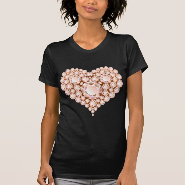 Camiseta Peach Heart Gems (Frente)
