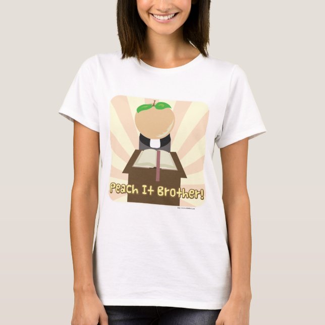 Camiseta Peach It Brother Engraçado Cartografia de Comida (Frente)