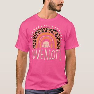 Camiseta Peach Leopard Rainbow Lovealotl Aolotl Cute Men Wo