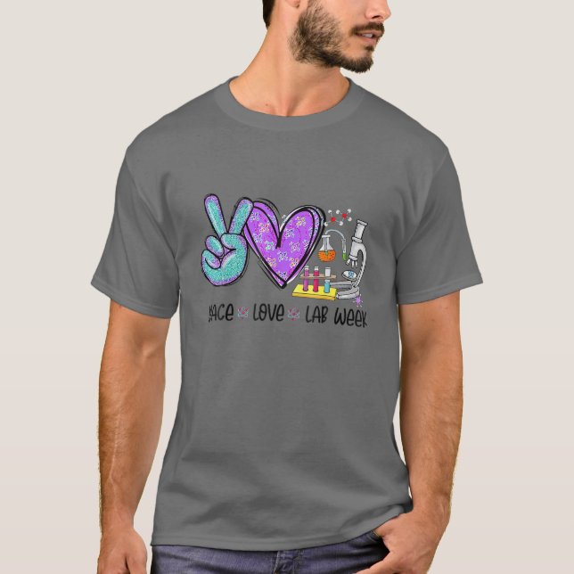 Camiseta Peach Love Lab Week 2022 Laboratory Tech Technolog (Frente)