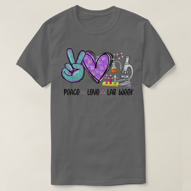 Camiseta Peach Love Lab Week 2022 Laboratory Tech Technolog (Frente do Design)