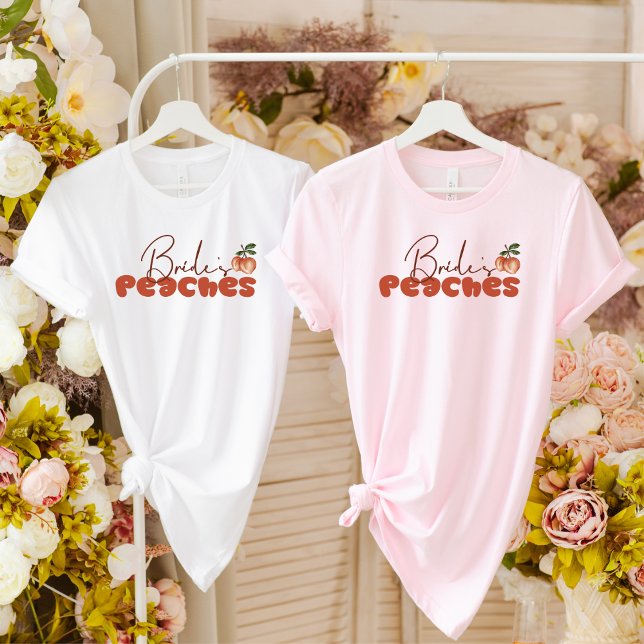 Camiseta Peaches Retro Font Savannah Bachelorette de Noiva (Criador carregado)