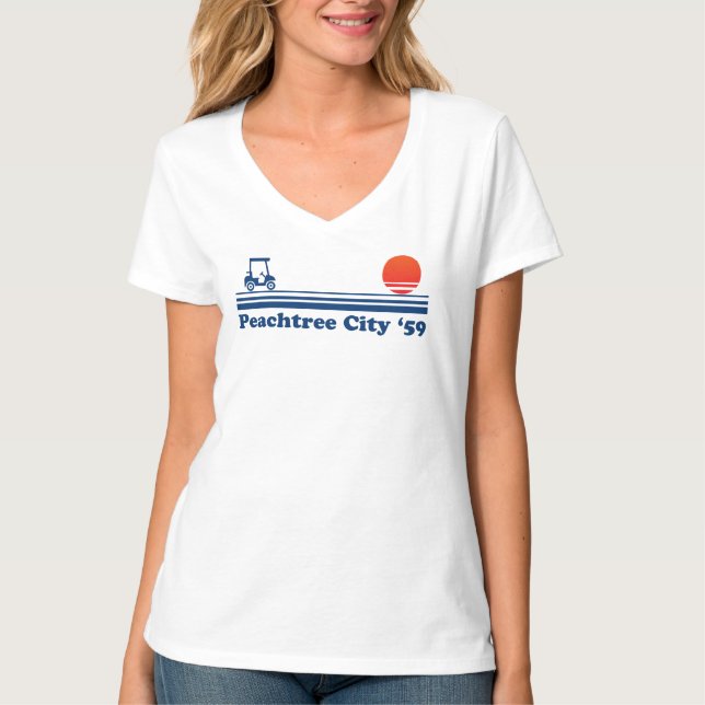 Camiseta Peachtree City Georgia Estilo de Vida Carrinho de  (Frente)