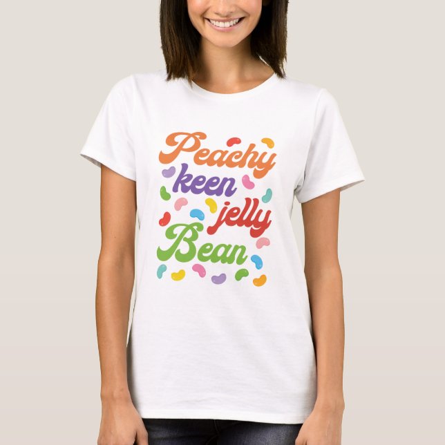 Camiseta Peachy Keen Jelly Bean Páscoa Candy Retro (Frente)