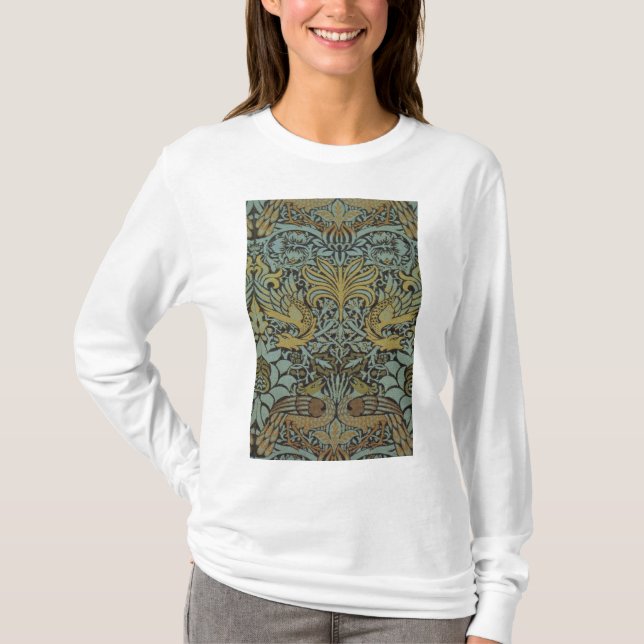 Camiseta Peacock e Dragon (por William Morris) (Frente)