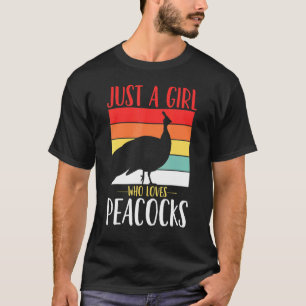 Camiseta Peacock é só uma garota que ama retro Peacocks