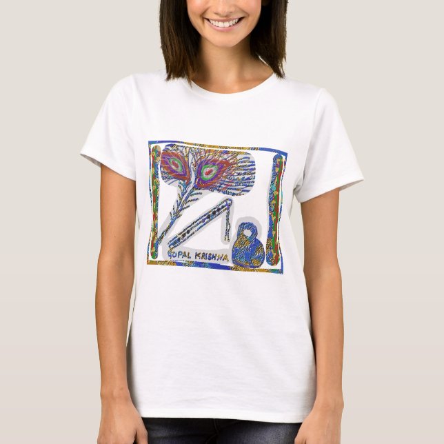Camiseta Peacock Feather: Gopal Krishna (Frente)