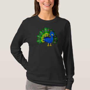 Camiseta Peacock Heart Love Cute Birds Graphic