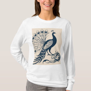Camiseta Peacock in Bloom: Art Nouveau Style
