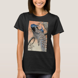 Camiseta Peacock Japonês Ukiyo e Koson Vintage Bird Ilust