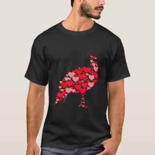 Camiseta Peacock Lover Cute Love Hearts Casais Val