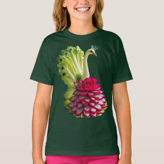 Camiseta Peacock Multicolorido Majestoso Projetado