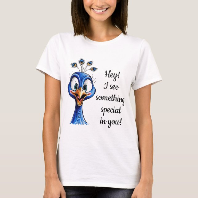 Camiseta Peacock para melhorar o humor (Frente)