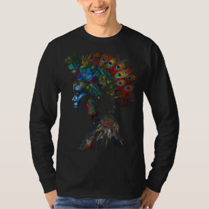 Camiseta Peacock Trabalho de arte Animal Motif Peacock