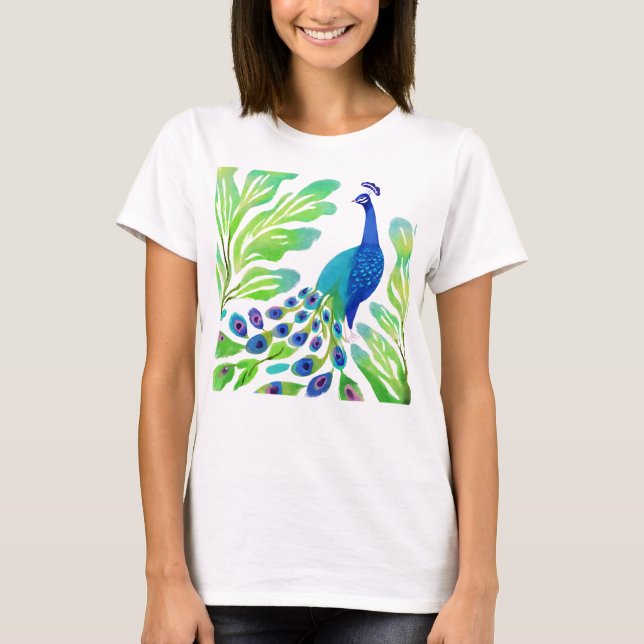 Camiseta Peacock Watercolor (Frente)
