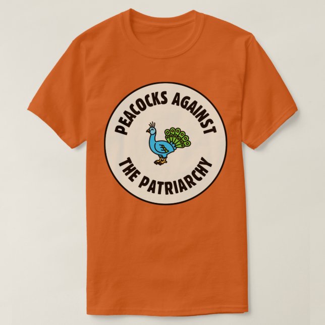 Camiseta Peacocks Contra A Patriarquia (Frente do Design)