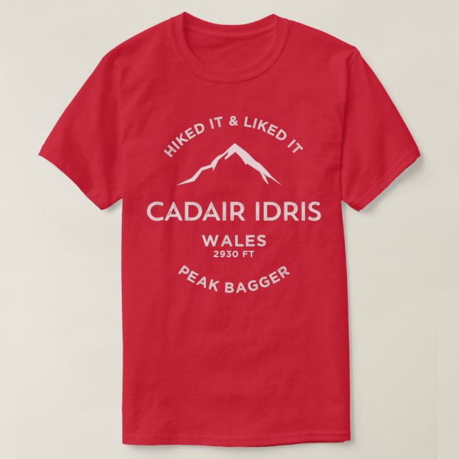 Camiseta Peak Bagging Cadair Idris Wales (Frente do Design)