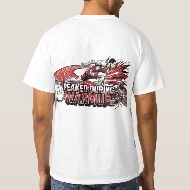 Camiseta peaked during warmup (Verso)