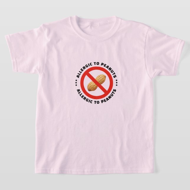 Camiseta Peanut allergy warning food alert (Postura )