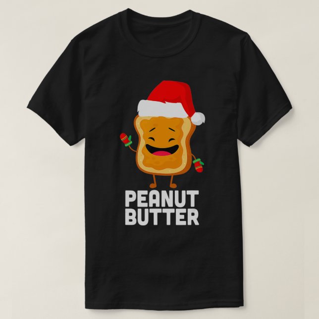 Camiseta Peanut Butter Costumes Christmas Matching Couple P (Frente do Design)