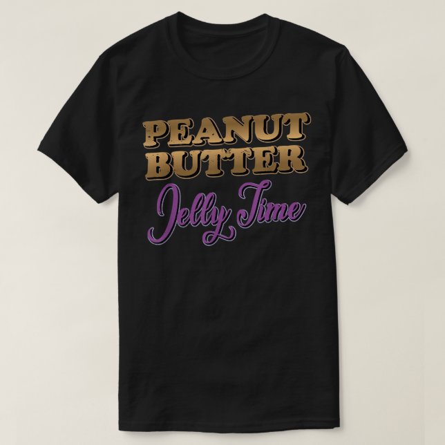 Camiseta Peanut Butter Jelly Time BFF Love Match Perfect  (Frente do Design)