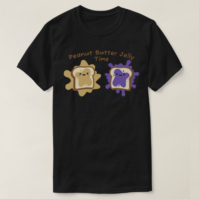 Camiseta Peanut Butter Jelly Time Bff Love Match Perfect149 (Frente do Design)
