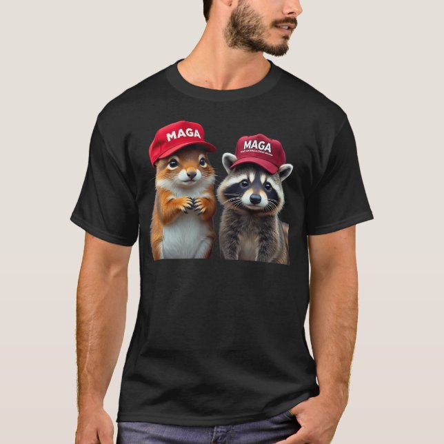 Camiseta Peanut Da Mídia Social O Esquilo Fred Ra (Frente)