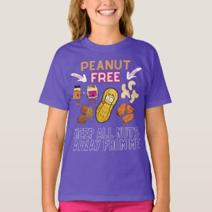 Camiseta PEANUT FREE - Manter Todos Os Loucos Longe De Mim