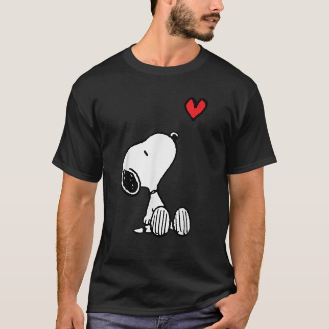 Camiseta Peanuts Heart Sitting Snoopy (Frente)