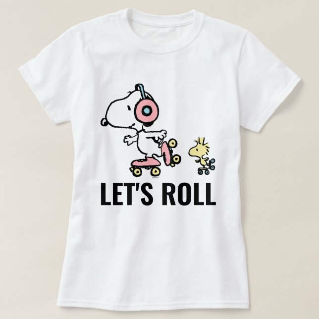 Camiseta PEANUTS | Snoopy & Woodstock | Roll de Vamos (Frente do Design)