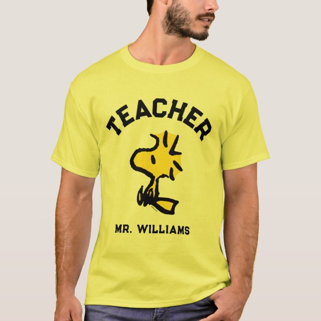 Camiseta Peanuts | Woodstock Looking Ahead Teacher (Frente)