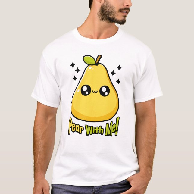 Camiseta Pear Comigo! Pear Pun Gelado (Frente)