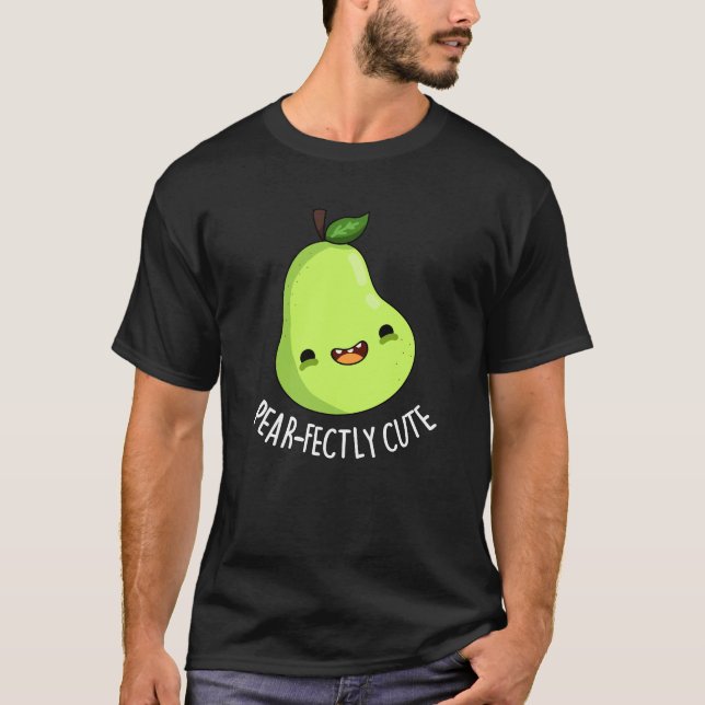 Camiseta Pear Fruta, em ponto de tafetá, de cor branca, esc (Frente)