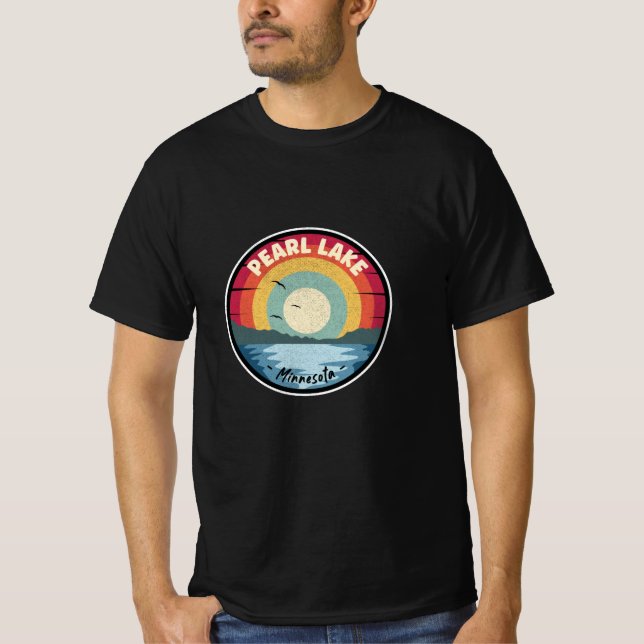 Camiseta Pearl Lake Minnesota Colorful Scene (Frente)