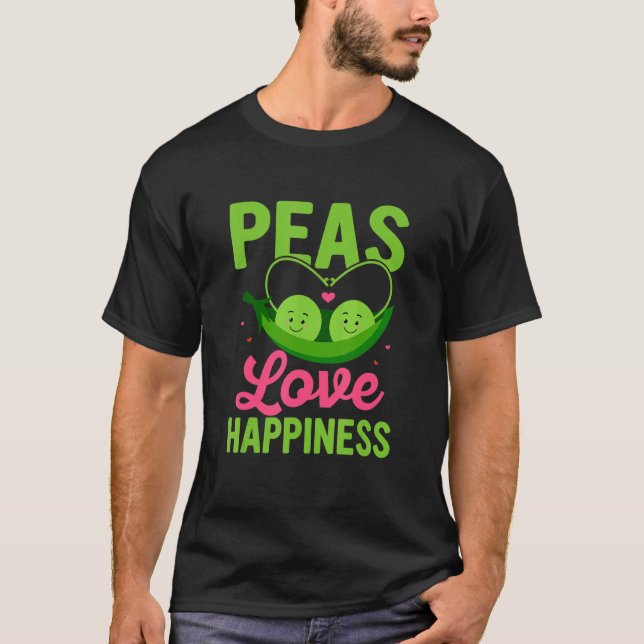 Camiseta Peas adoram felicidade Veggie Veganismo (Frente)
