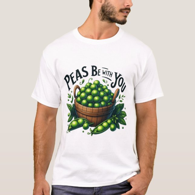 Camiseta Peas Esteja Com Você Engraçado Ação De Graças (Frente)