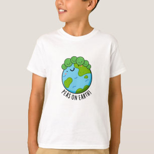 Camiseta Peas Na Terra Engraçado Veggie Peace Pun