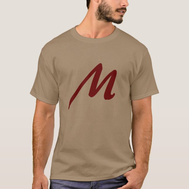 Camiseta Pebble Brown Monograma Nome Próprio Moderno inicia (Frente)