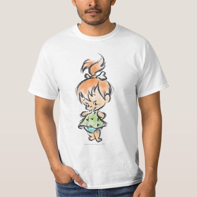 Camiseta PEBBLES™ - desenho desenhado à mão (Frente)