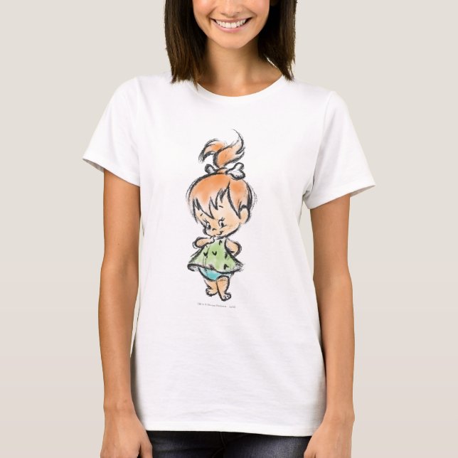 Camiseta PEBBLES™ - desenho desenhado à mão (Frente)