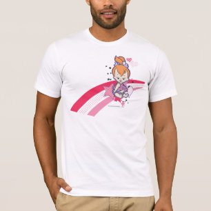 Camiseta PEBBLES™ no arco-íris rosa