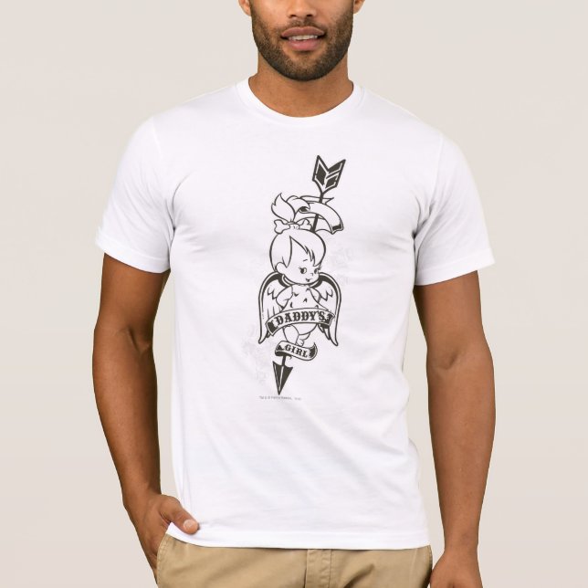 Camiseta PEBBLES™ Pai Girl B&W (Frente)